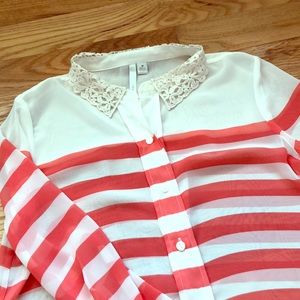 Lauren Conrad sheer button up.